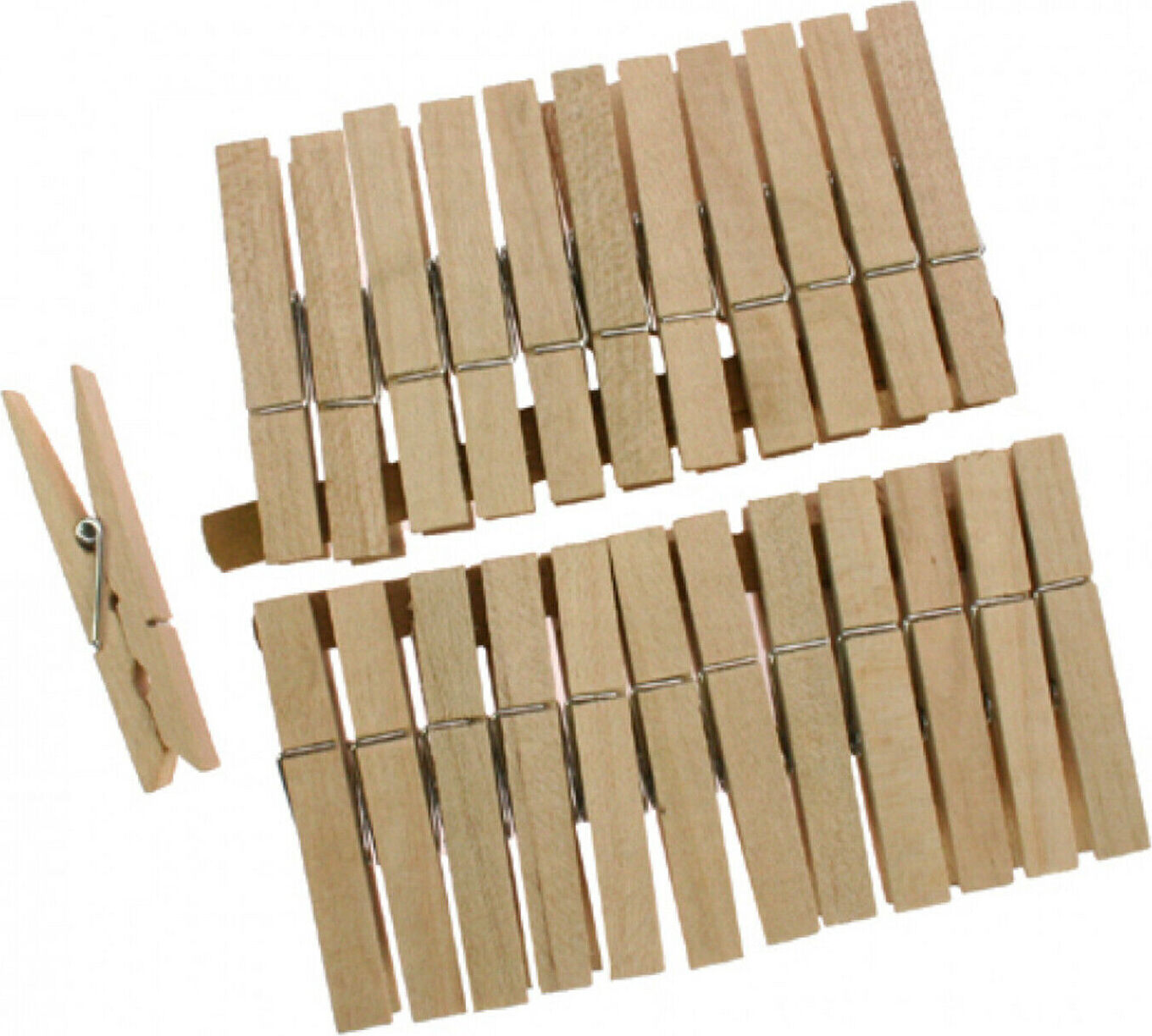 Wäscheklammern Holz 96x Klammern Clips Handtuchklemmen Holzklammern Set Klammer