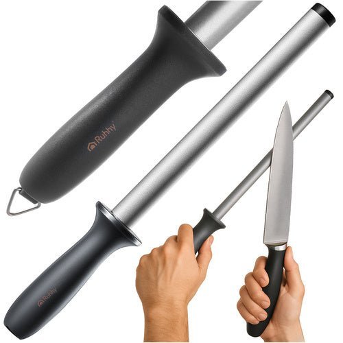 1 Diamantmesserschärfer - schnelles Schärfen ohne Beschädigung - grau - Easy2sell - Deluxe