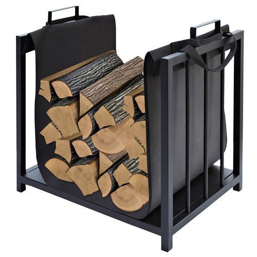 1 Kaminholzständer mit praktischem Griff – Schwarz - Easy2sell - Deluxe