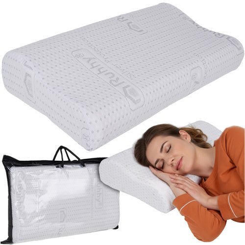 1 orthopädisches Kissen mit Memory Foam für erholsamen Schlaf, weiß - Easy2sell - Deluxe