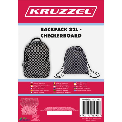 1 Rucksack 22l mit ergonomischen Gurten und EPE - Schutz Schwarz - Easy2sell - Deluxe