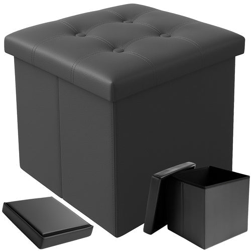 1 Sitzpuff mit Stauraum und wasserfestem Design, grau - Easy2sell - Deluxe