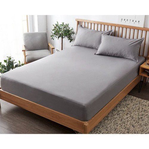 1 Spannbettlaken aus Baumwolljersey mit Gummizug grau - Easy2sell - Deluxe
