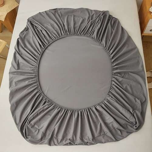 1 Spannbettlaken aus Baumwolljersey mit Gummizug grau - Easy2sell - Deluxe