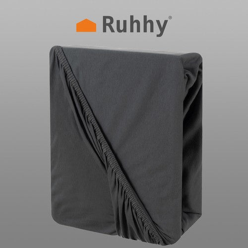 1 Spannbettlaken aus Baumwolljersey mit Gummizug grau - Easy2sell - Deluxe