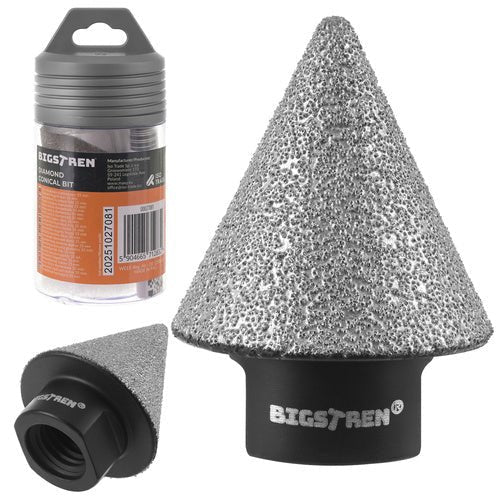 1 Stück Diamant - Kegelfräser für präzises Bohren in Steinzeug schwarz - Easy2sell - Deluxe