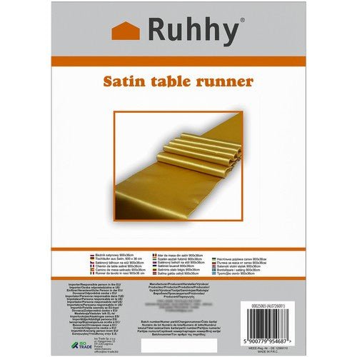 1 Tischläufer elegant, satiniert, luxuriöser Glanz, gold - Easy2sell - Deluxe
