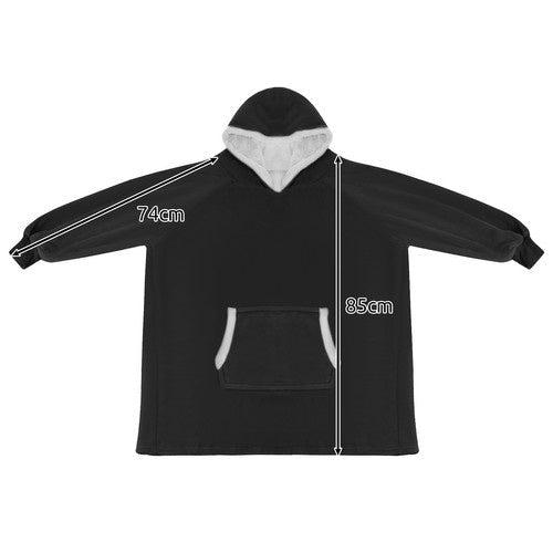 1 XXL - Sweatshirt - Decke oversize, warm, schwarz - Easy2sell - Deluxe