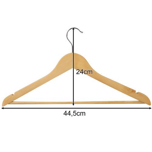 10 Kleiderbügel aus Holz mit ergonomischer Form - Easy2sell - Deluxe