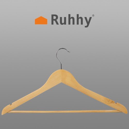 10 Kleiderbügel aus Holz mit ergonomischer Form - Easy2sell - Deluxe