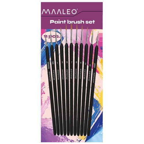 11 Malpinsel mit Ständer für präzise Details schwarz - Easy2sell - Deluxe