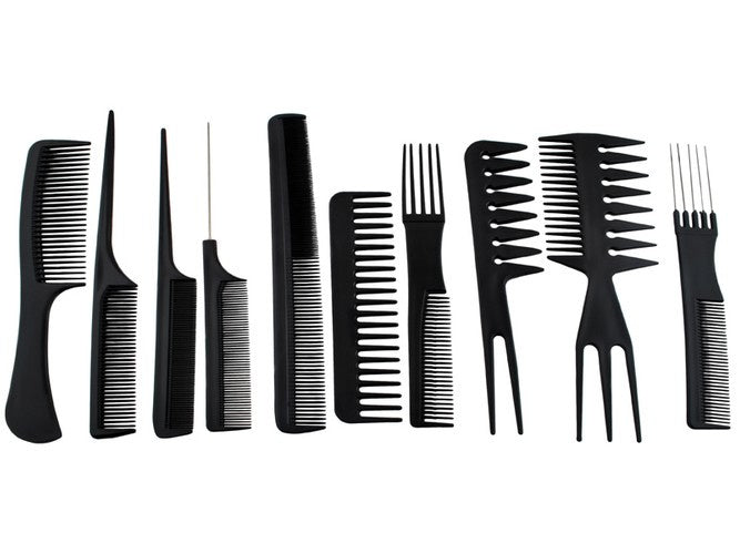 Friseurkämme - Satz mit 10 Stück