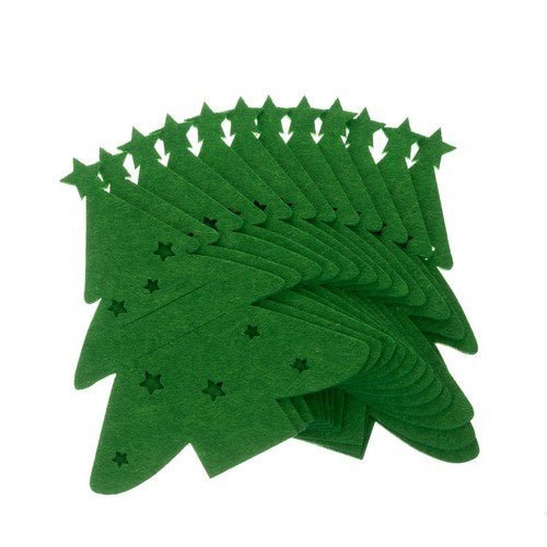 12 - tlg. Weihnachtsbesteckhüllen | Stabil und langlebig | Grün - Easy2sell - Deluxe