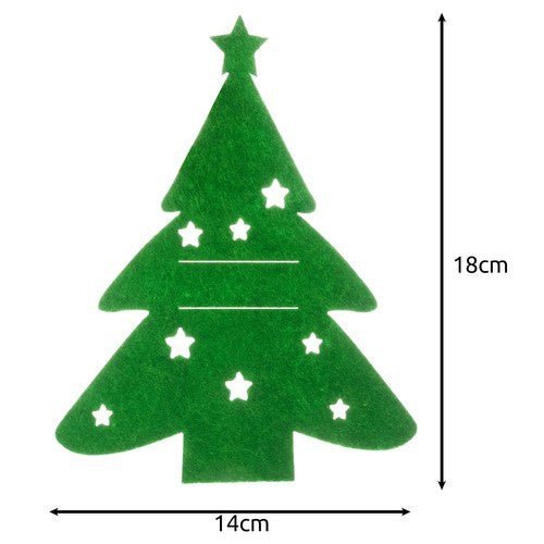12 - tlg. Weihnachtsbesteckhüllen | Stabil und langlebig | Grün - Easy2sell - Deluxe