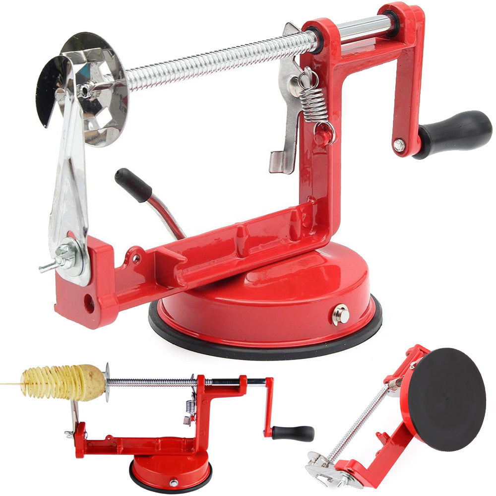 Handlicher Spiralkartoffelschneider WS-40860 in Rot - Perfekt für Spiralpommes KP40860