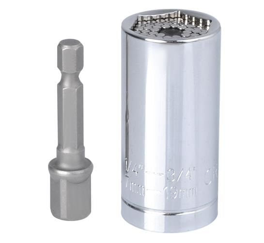 Universal Steckschlüssel 1/4-3/4' 7-19mm Adapter Bohrer Multischlüssel 4296