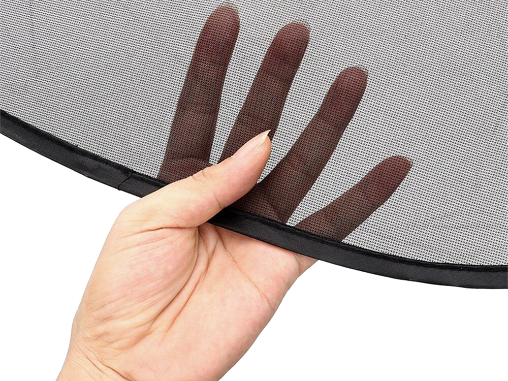 Sonnenschutz fürs Auto - Antibeschlag-Scheibenschutz, 2-teilig, Schwarz