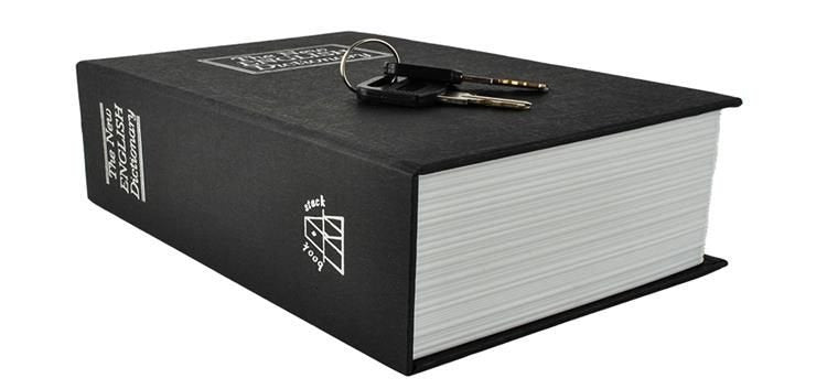 Safe – eine in einem Buch versteckte Box, 18 cm x 11,5 cm