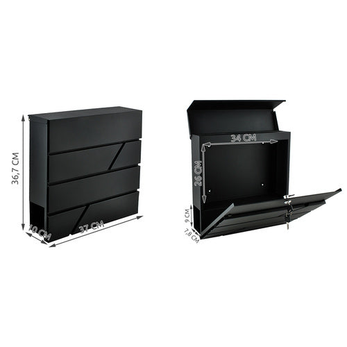 Briefkasten S6238 - anthrazit