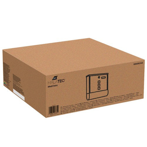 Briefkasten schwarz A4 mit Zeitungsfach verzinktes Eisen außen Wandmontage Set