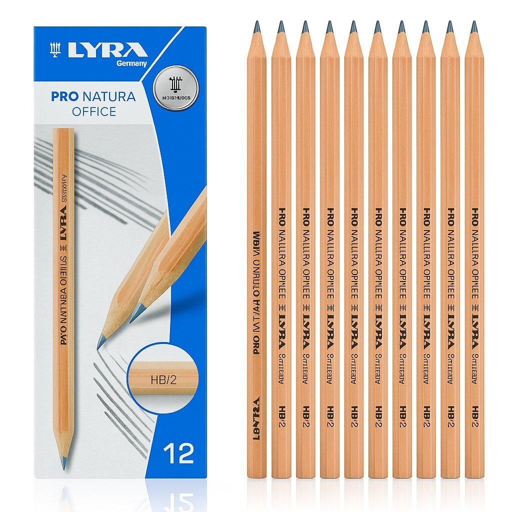 12x Bleistifte HB/2 zum Schreiben, Malen, Zeichnen für Schule & Büro aus Holz - Easy2sell - Deluxe