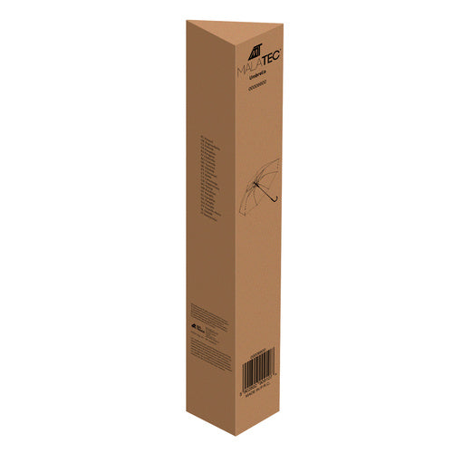 Regenschirm transparent automatisch 8 Streben PVC 220 g gebogener Griff 93 cm