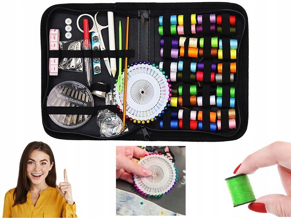 130er XL - Nähset Reiseset Nähzubehör Set Nähzeug Nähkästchen Nähen Anfänger Reise - Easy2sell - Deluxe