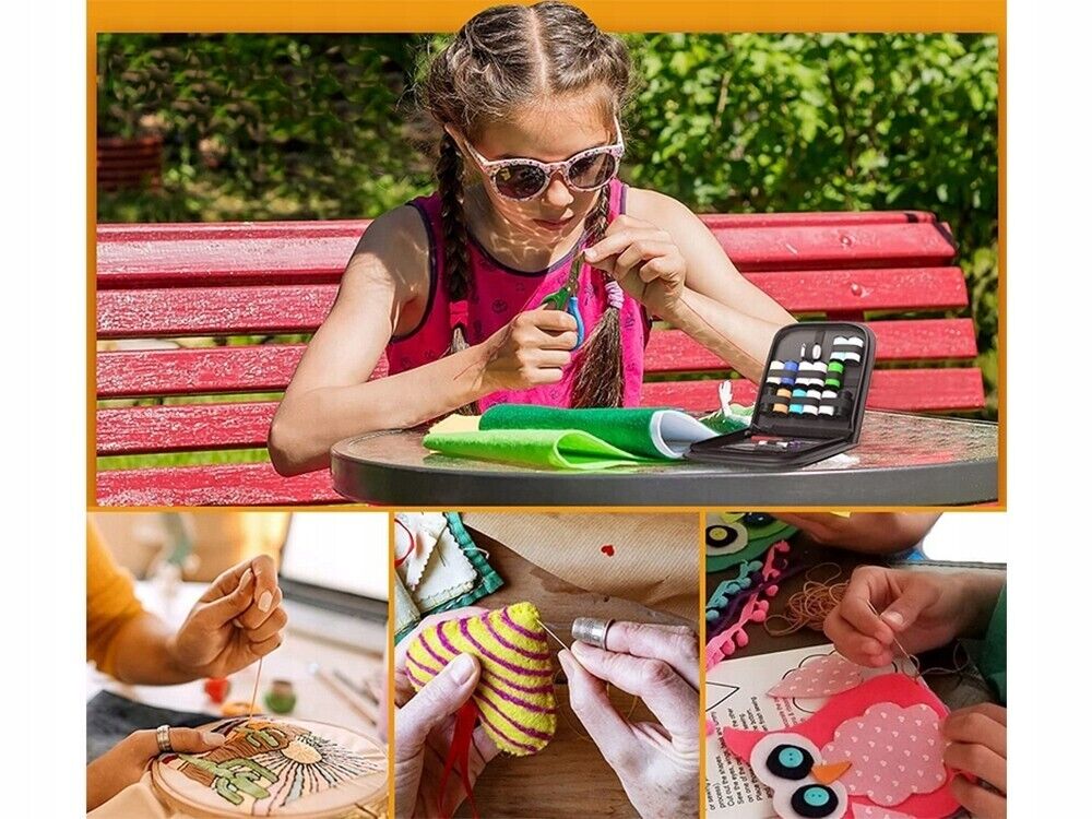 130er XL - Nähset Reiseset Nähzubehör Set Nähzeug Nähkästchen Nähen Anfänger Reise - Easy2sell - Deluxe