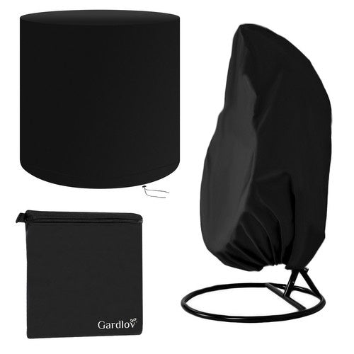 Hängesessel Abdeckung 200D Oxford wasserdicht winddicht UV-Schutz schwarz Set