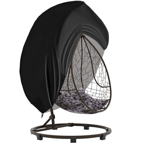 Schutzhülle Hängesessel doppelt 450 x 155 cm Oxford-Stoff Schwarz wetterfest