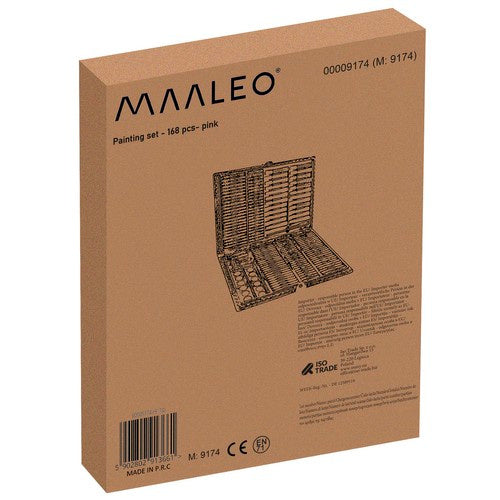 Malset im Koffer, 168-teilig, rosa