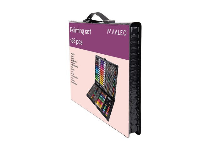 Malset im Koffer, 168-teilig, schwarz