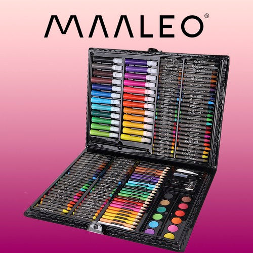 Malset im Koffer, 168-teilig, schwarz