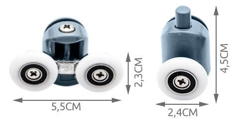 Rollen für eine Duschkabine, 8er-Set. KK9646