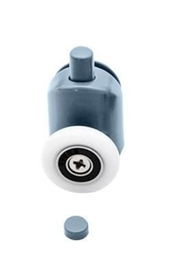 Duschkabinenrolle unten einzeln 23 mm für 4-6 mm Glas Kunststoff Nylon Edelstahl