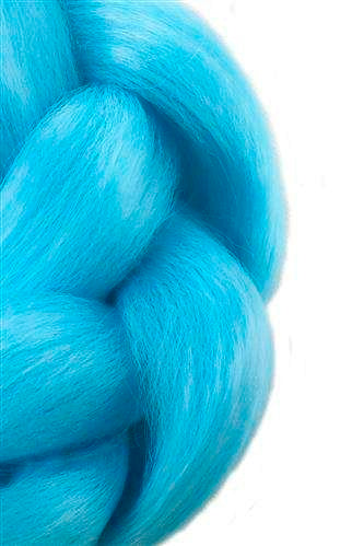 Kunsthaar in Zöpfen - blau