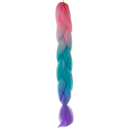 Kunsthaar-Ombre-Zöpfe rosa/ni/f W10341