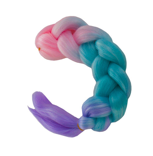 Kunsthaar-Ombre-Zöpfe rosa/ni/f W10341