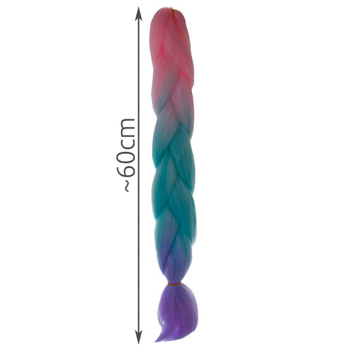 Kunsthaar-Ombre-Zöpfe rosa/ni/f W10341