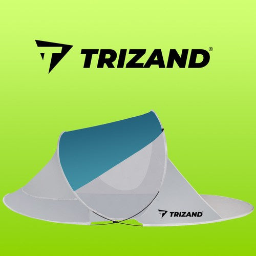Strandzelt 220x120x90cm - Türkis - Grau
