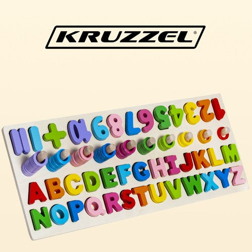 Alphabet- und Zahlenpuzzle aus Holz