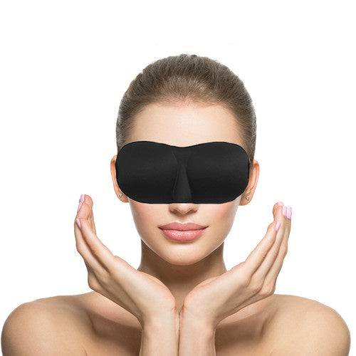 Schlafmaske 3D + Ohrstöpsel Schwarz ISO