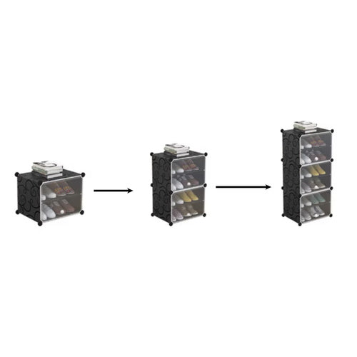Modulares Schuhregal – 6 Ebenen
