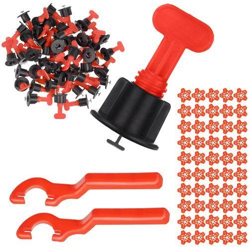 Fliesennivelliersystem 150 tlg 100 Clips 50 Sterne 2 Schlüssel für Fliesen Set