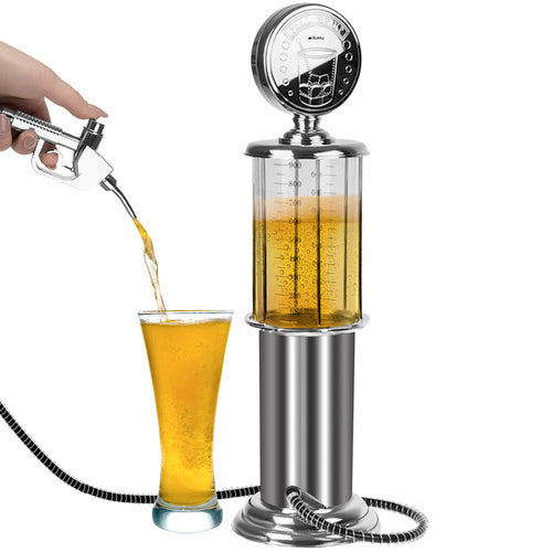 Getränkespender 1 l Zapfsäule Bier Wein Wodka Party Selbstbedienung ABS Chrom