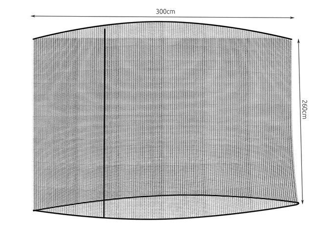 Moskitonetz für einen 3 m langen Gartenschirm – schwarz