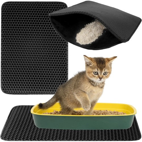 Katzentoilettenmatte EVA wasserdicht flexibel leicht zu reinigen 49,5 x 39,5 cm