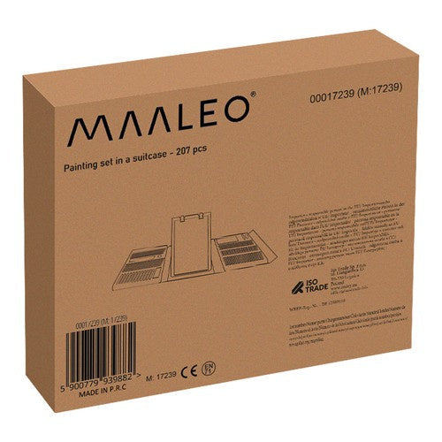 Malset Kinderkoffer 208-teilig rosa Buntstifte Marker Wachsmalstifte Set