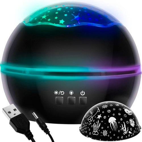 Nachtlicht mit Projektor - schwarz LP16857