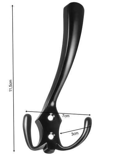 Schwarzer Wandhalter - 5er-Set.